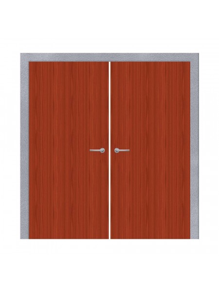 Double Wood Birch Door with Hollow Metal Frame